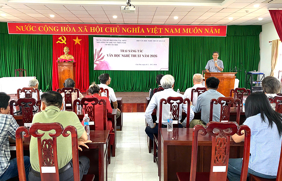 Khai mạc Trại sáng tác văn học nghệ thuật tỉnh Gia Lai năm 2026 tại Cần Thơ