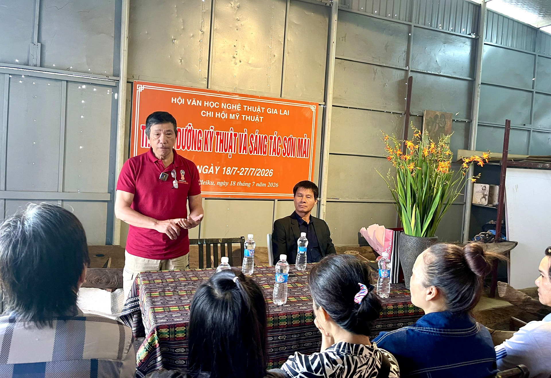 Khai mạc Trại bồi dưỡng kỹ thuật và sáng tác sơn mài