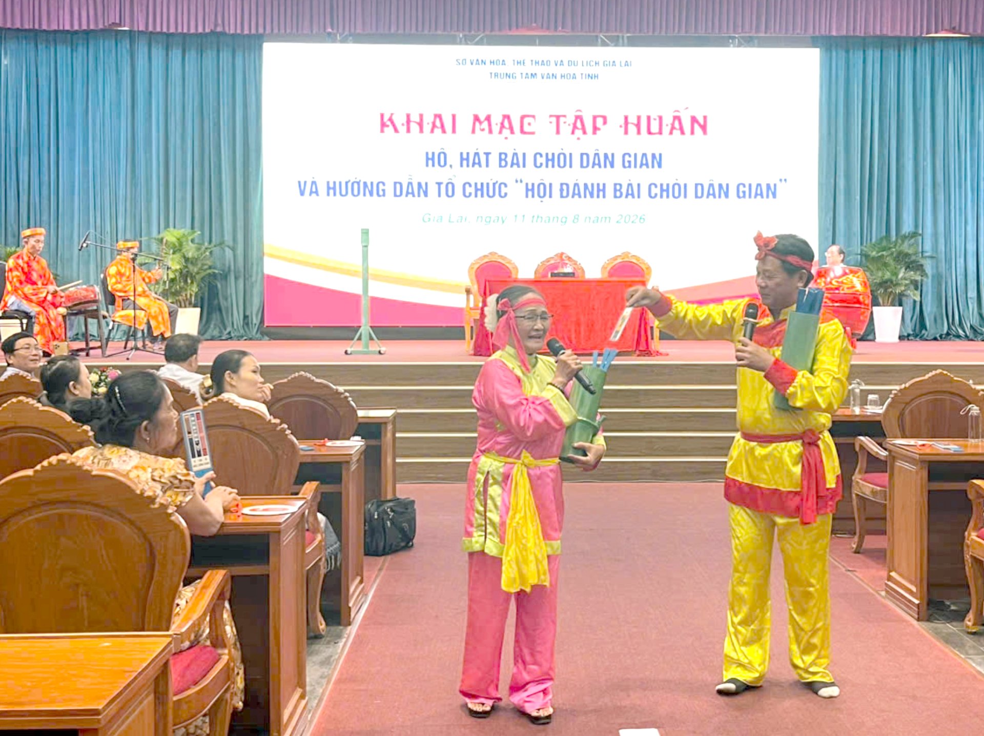 55 học viên tham dự lớp tập huấn hô, hát Bài chòi dân gian năm 2026